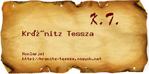 Kránitz Tessza névjegykártya
